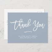 サンキュー |ほこりっぽいブルーの小売小規模企業 ポストカード (正面/裏面)