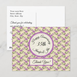 サンキュー – アニバーサリーバイオリッ淡い色のトon黄 ポストカード