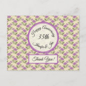 サンキュー – アニバーサリーバイオリッ淡い色のトon黄 ポストカード (正面)