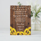 サンキュー ウェディング ラスティック ウッド ヒマワリ カード (スタンド正面)