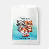 サンキュー |ウッドランドの生き物の赤ちゃんシャワー フェイバーバッグ (正面)