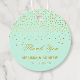 サンキュー |グラマラスな金ゴールドの輝き – ミント結婚ス フェイバータグ