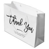 サンキュー |シックなカスタムリテールショッピングバッグ ラージペーパーバッグ (裏面アングル)