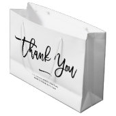 サンキュー |シックなカスタムリテールショッピングバッグ ラージペーパーバッグ (正面アングル)