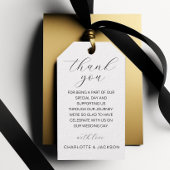 サンキュー!シンプル,白エレガント,手書き ギフトタグ