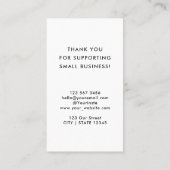 サンキュー!スモールビジネスロゴモダンパステル 割引カード (裏面)