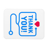 サンキュー |ハート聴診器 マグネット (横)