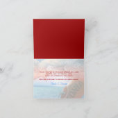 「サンキュー」ビーチをテーマにしたトロピカルなクルージング サンキューカード (内部)