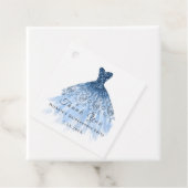 サンキュー ブライダル 16歳の誕生日パーティー 青いネイビー フェイバータグ (インサイチュ)