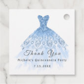 サンキュー ブライダル 16歳の誕生日パーティー 青いパステルカラー フェイバータグ (裏面)