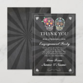 サンキュー ブラックボード ラスティック スカル カード (正面/裏面)