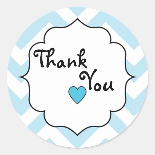 サンキュー/ブルーシェブロン ラウンドシール (正面)