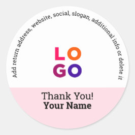 サンキュー | プロフェッショナルビジネスロゴのプロモーション ラウンドシール