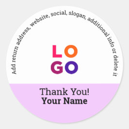 サンキュー | プロフェッショナルビジネスロゴのプロモーション ラウンドシール