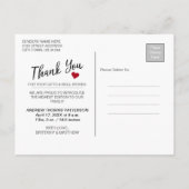 サンキュー | ボーモダンーベビー写真 ポストカード (裏面)