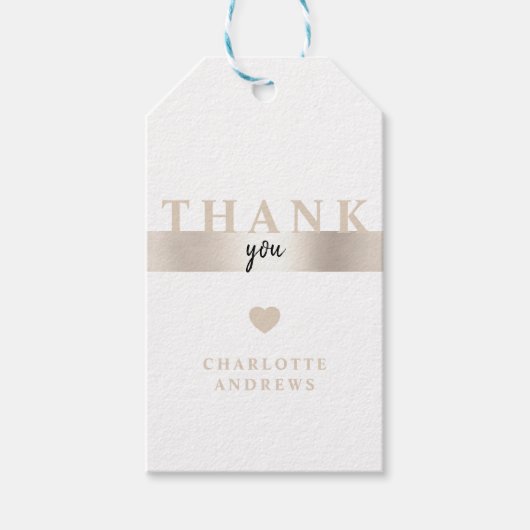 サンキュー!モダンサロン金ゴールドギフトラベル ギフトタグ (正面)