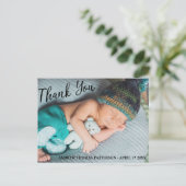 サンキュー | モダンベビー写真 ポストカード (スタンド正面)