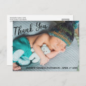 サンキュー | モダンベビー写真 ポストカード (正面/裏面)
