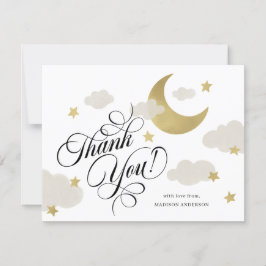 サンキュー·ユー·ムーン·スターズ·クラウド·ベイビー·シャワー サンキューカード