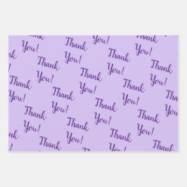 サンキュー!ラベンダーラッピング紙シートセット ラッピングペーパーシート