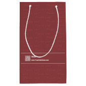 サンキュー!ロゴモットヘアサロンQRコードブルゴーニュ スモールペーパーバッグ (裏面)