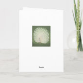 サンキュー |ヴィンテージ日本のファインアートピーコックカード (裏面)