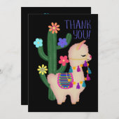 サンキュー! | 可愛いラマ | 君カスタマイズ サンキューカード (正面/裏面)