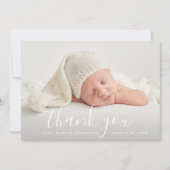 サンキュー |手レタリング出生通知カード 案内状 (正面)