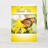 サンキュー(昆虫)オオカバマダラ、モナークバタフライアフリカブッシュデイジー サンキューカード (正面)