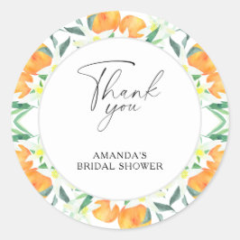 サンキュー – 柑橘類 – ブライダルシャワー ラウンドシール