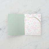 サンキュー |活気のあるおもしろいピンクと緑の泡 (内部)