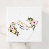 サンキュー!熱帯フローラ金ゴールドベビーシャワー フェイバータグ (インサイチュ)