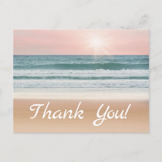サンキュー.砂、空、海。 ポストカード (正面)