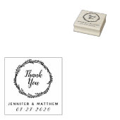 サンキュー |素朴リース結婚式の引き出物 ラバースタンプ (押印)