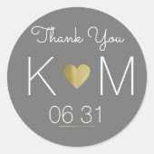 サンキュー.結婚式の引き出物 ラウンドシール (正面)