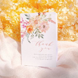 サンキュー |赤面とティール（緑がかった色）春フローラベビーシャワー