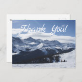 サンキュー.雪の多いアルパイン山脈の眺め ポストカード (正面/裏面)