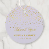 サンキュー |魅力的な金ゴールドの輝結婚き –  フェイバータグ (裏面)