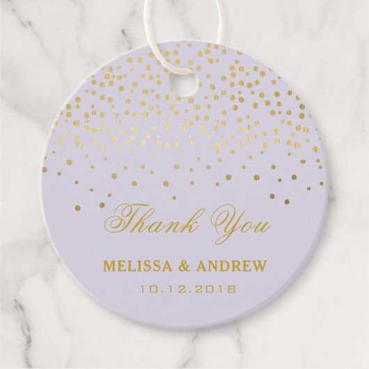 サンキュー |魅力的な金ゴールドの輝結婚き –  フェイバータグ (正面)