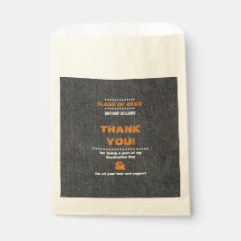 サンキュー.黒デニムパターン卒業 フェイバーバッグ