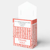 サンキュー – Coral/White シンプルストライプPattern フェイバーボックス (オープン)
