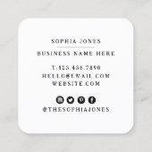 サンキュー | Love Businessロゴ付き手作りハート スクエア名刺 (裏面)