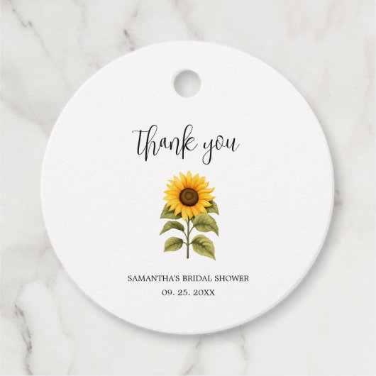 サンキライの感謝祭 ブライズシャワー フェイバータグ (正面)