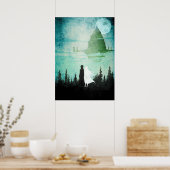 サンキリトとアスナミニマルマンガ ポスター (キッチン)