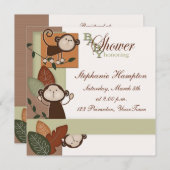 サンキー&葉招待状ベビーシャワー 招待状 (正面/裏面)