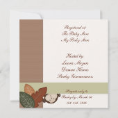 サンキー&葉招待状ベビーシャワー 招待状 (裏面)