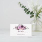 サンギア パープル モーブ フラワーのオンラインRSVP | エンクロージャーカード (スタンド正面)
