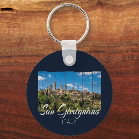 サンギニニャーナトスカーニイタリアヴィナトゲパノラマビュー キーホルダー (正面)
