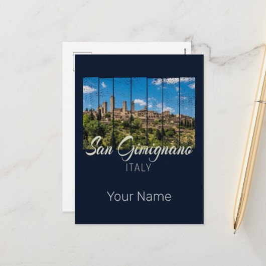 サンギニニャーナトスカーニイタリアヴィナトゲパノラマビュー シーズンポストカード (正面/裏面インサイチュ)