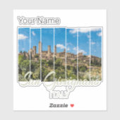 サンギニニャーナトスカーニイタリアヴィナトゲパノラマビュー シール (シート)